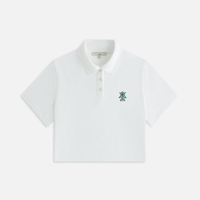 Kith Women Laramie Cropped Polo - White Female Product Image