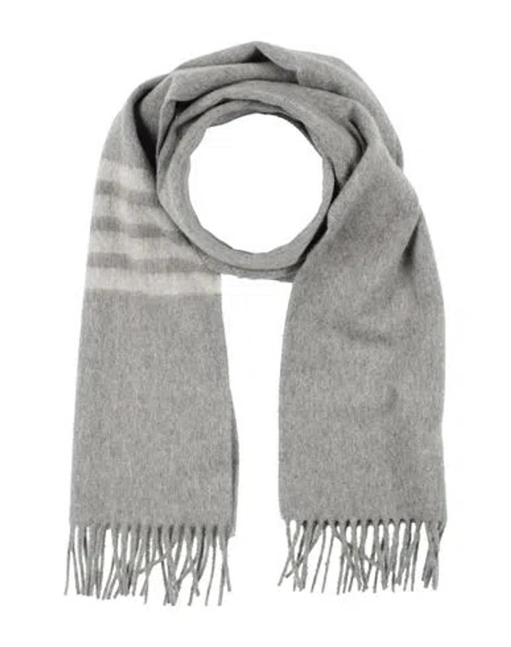 THOM BROWNE Man Scarf Grey Size - Cashmere Product Image