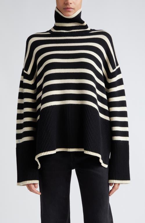 Totme Stripe Wool Blend Turtleneck Sweater Product Image