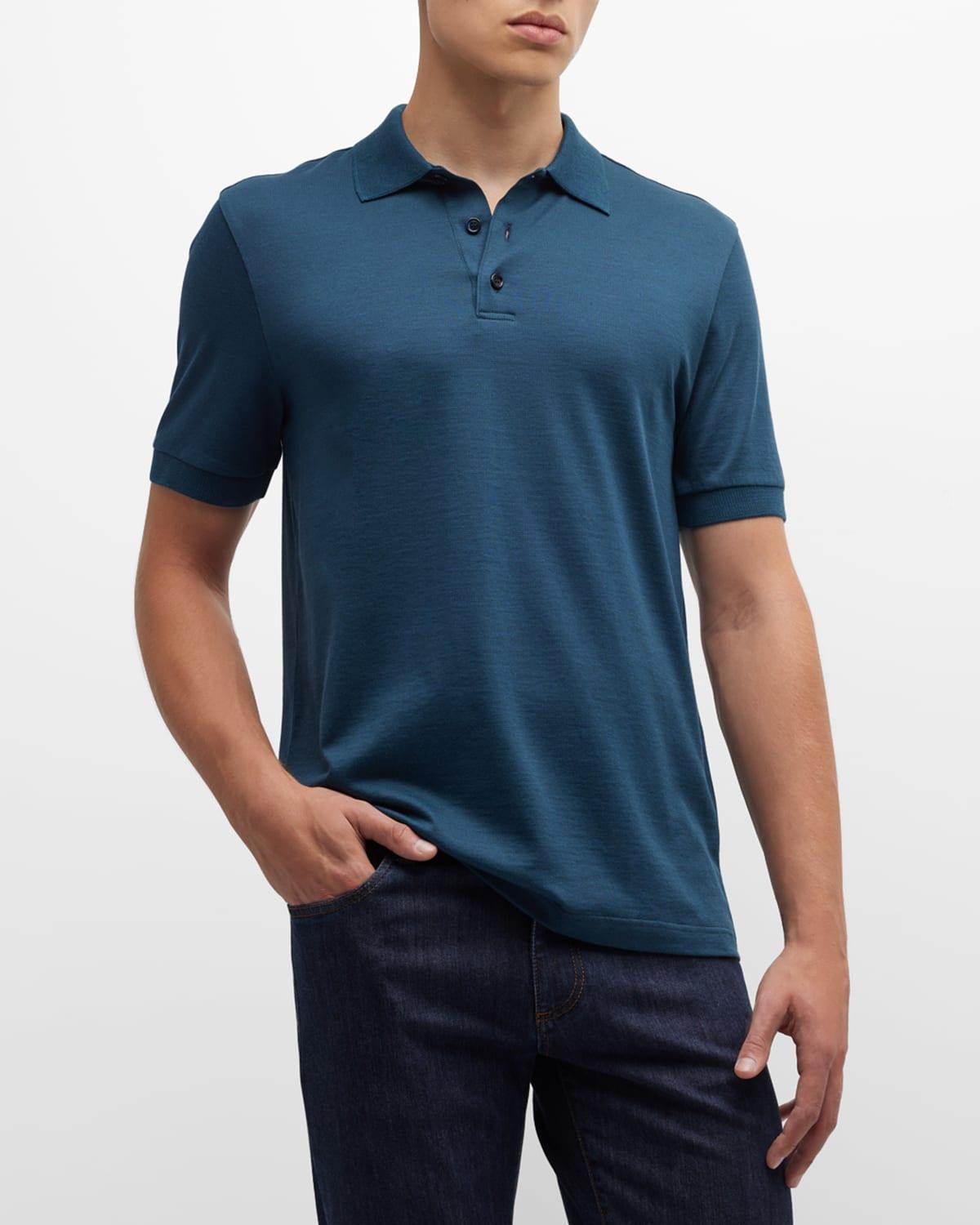 Mens Cotton Polo Shirt Product Image