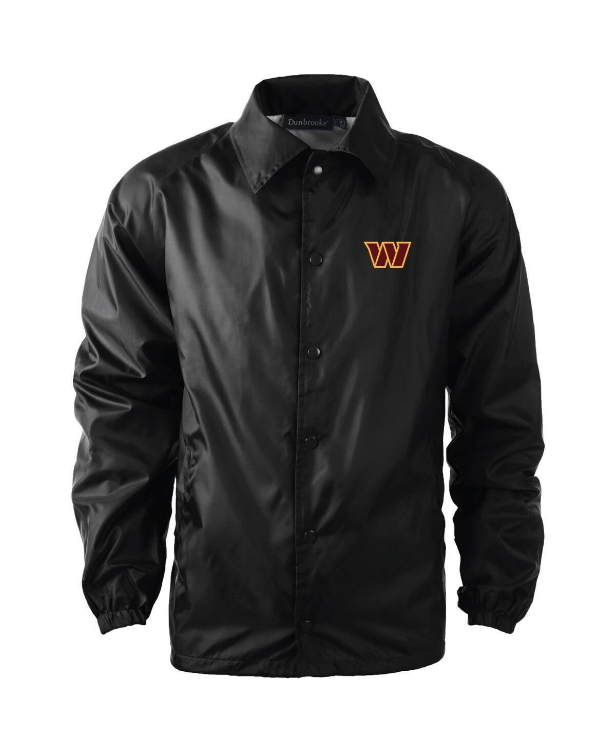 Mens Dunbrooke Black Washington Commanders Coaches Classic Raglan Full-Snap Windbreaker Jacket Product Image