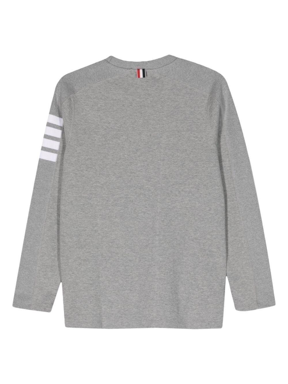 4-bar Cotton Sweatshirt In Grey Product Image