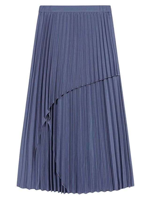 Womens Asymmetrical Pleated Skirt Product Image