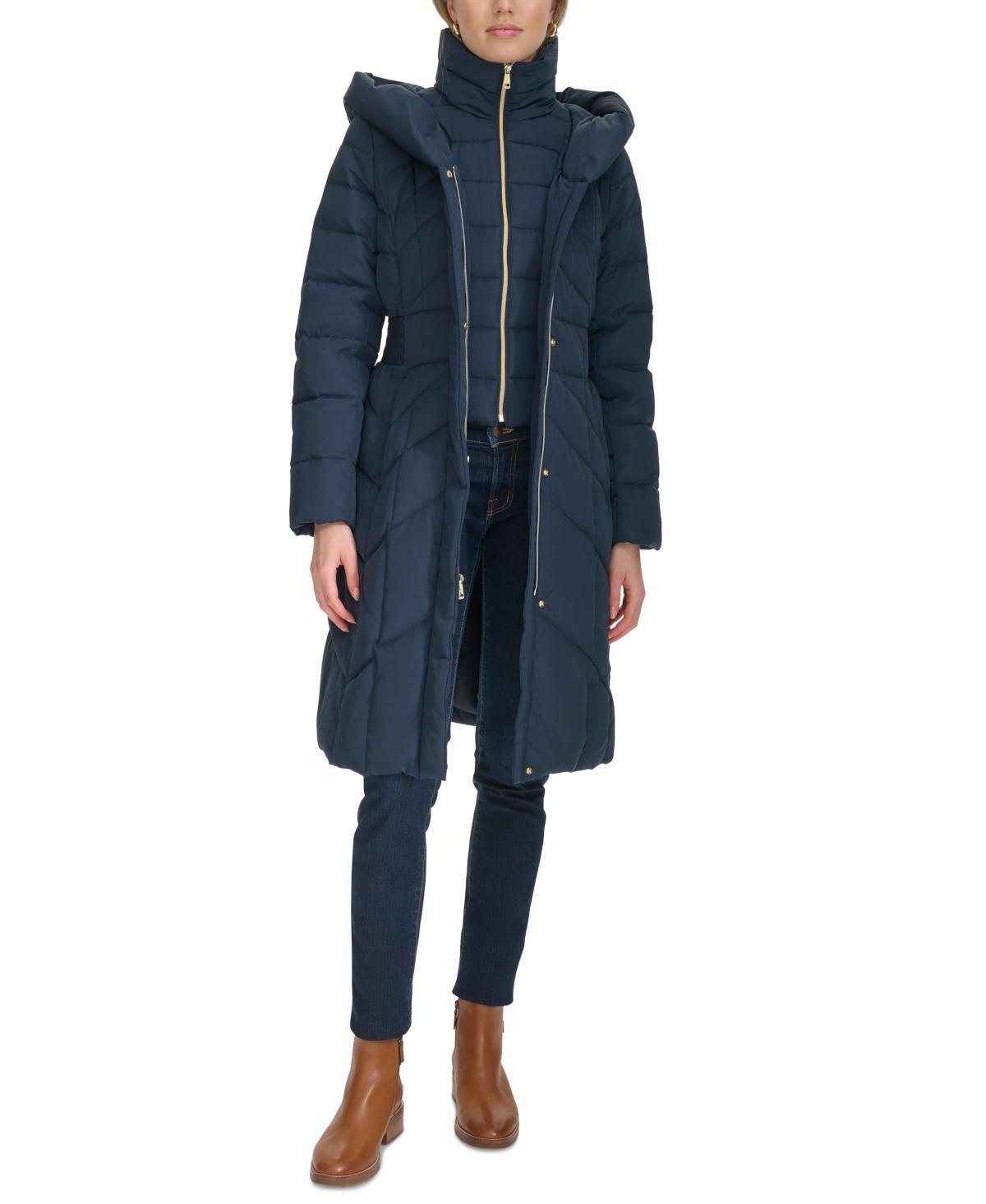 Cole Haan Womens Bibbed Hooded Puffer Coat Product Image