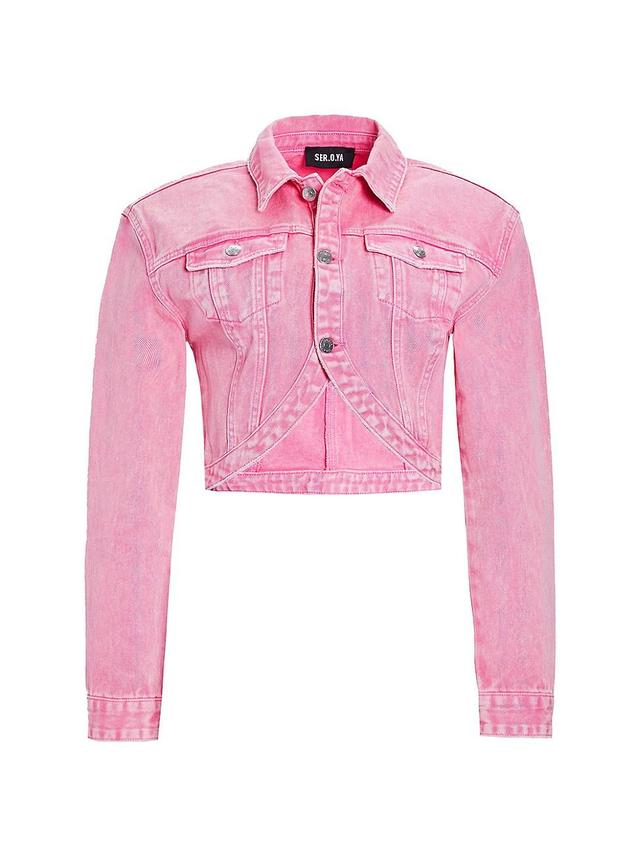 Womens Faith Denim Jacket Product Image