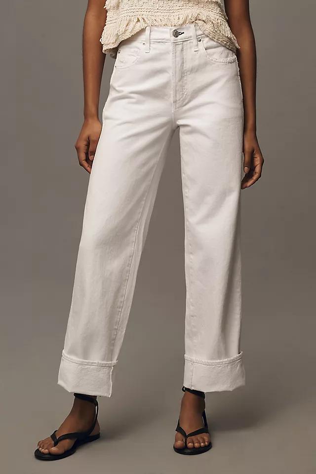 AMO Sonia Cuffed High-Rise Straight-Leg Jeans Product Image