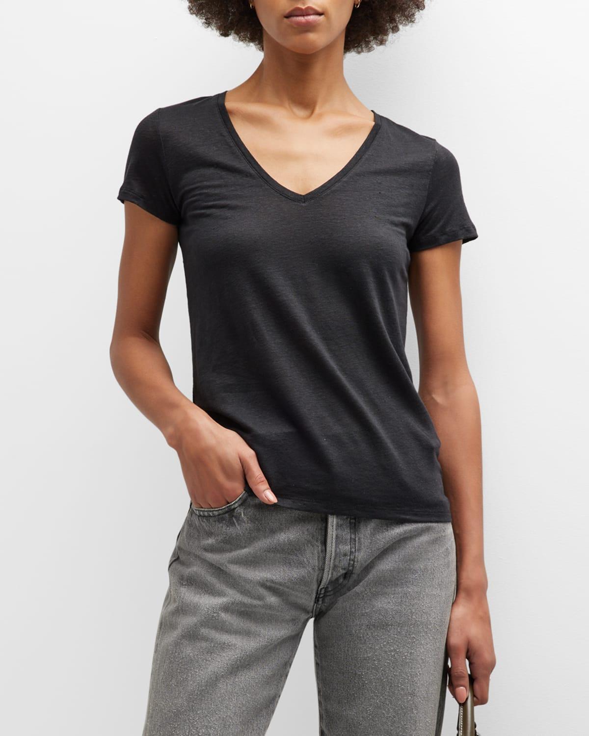 Womens Soft Touch V-Neck T-Shirt Product Image