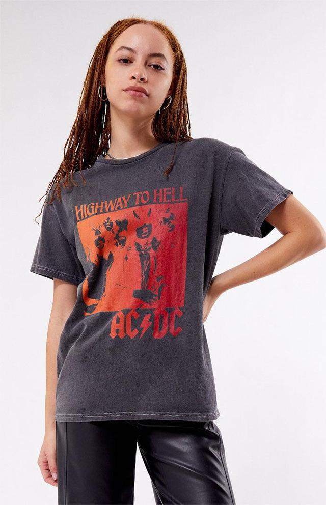 Daisy Street Women's AC/DC Gradient Washed T-Shirt Product Image