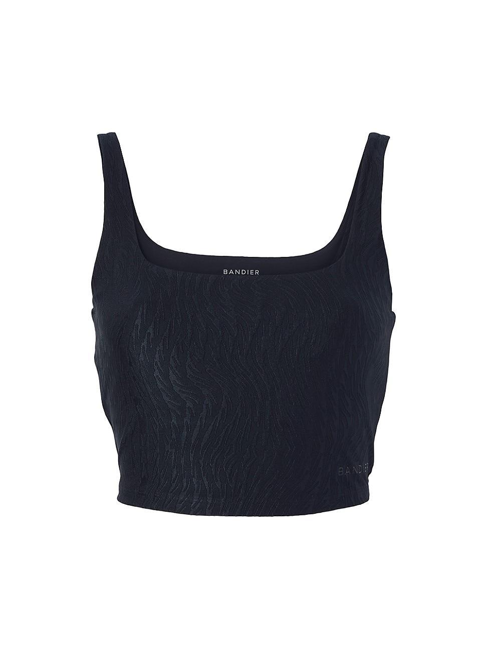 Womens Tempo Jacquard Crop Bra Top Product Image