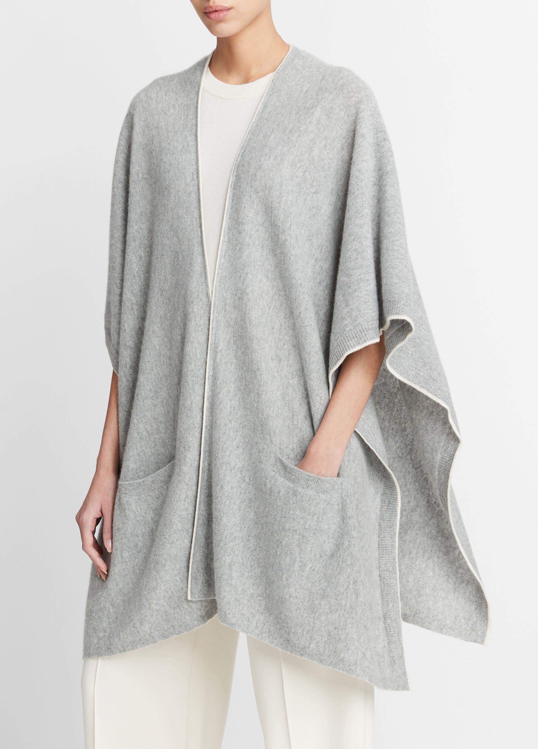 Tipped Jersey-Knit Cashmere Cape Product Image