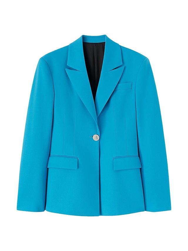 Womens Single-Breasted Wool-Blend Blazer Product Image