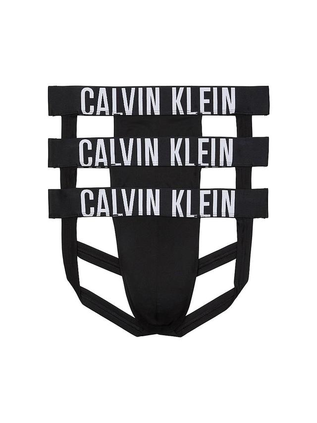 Calvin Klein Mens Intense Power Micro 3-Pack Jock Strap - Black - XL Product Image