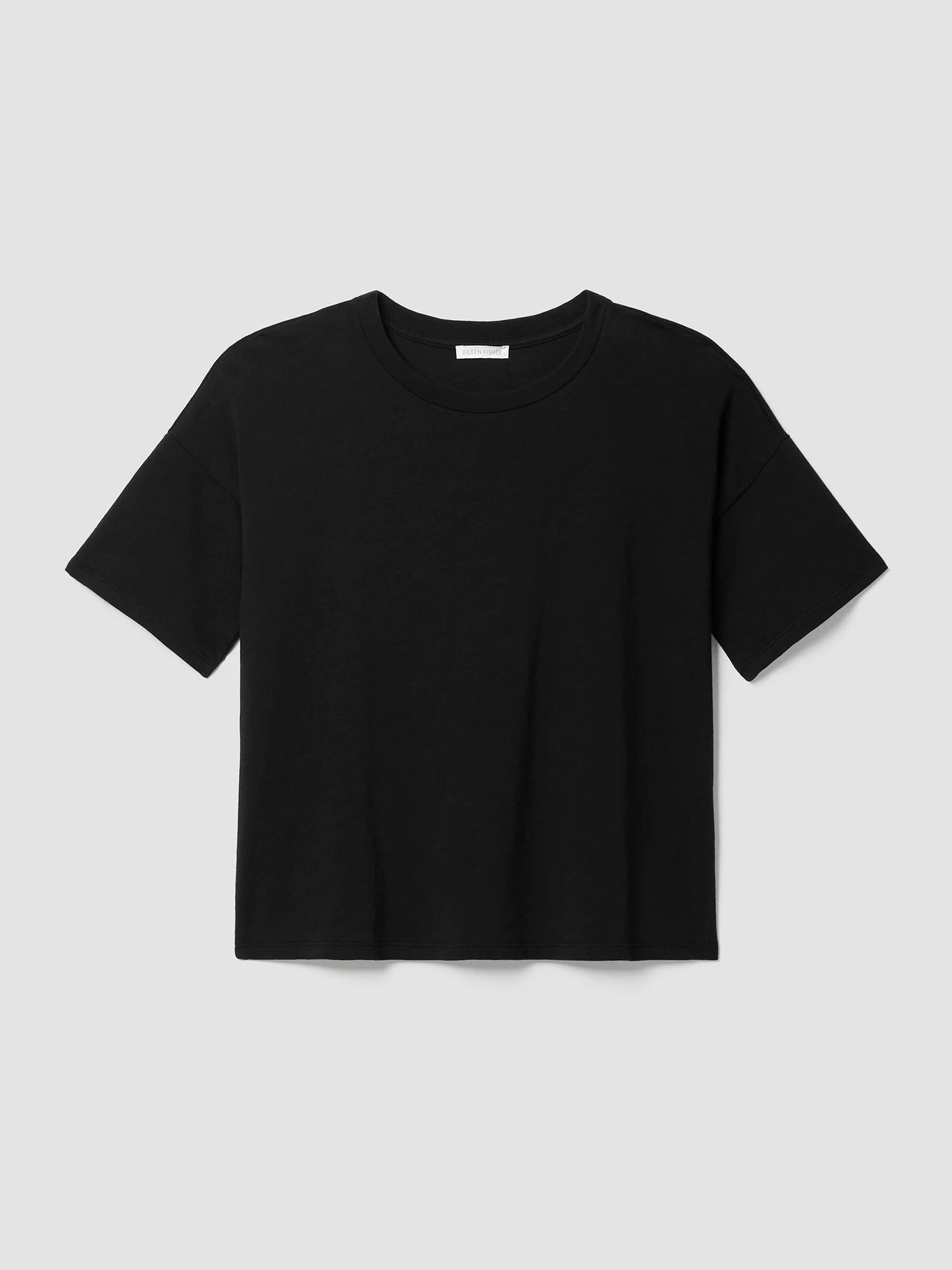 EILEEN FISHER Cozy Organic Cotton Slub Teefemale Product Image