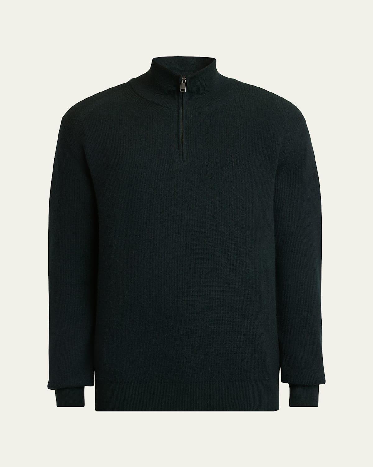 Mens Cashmere-Wool Quarter-Zip Sweater Product Image