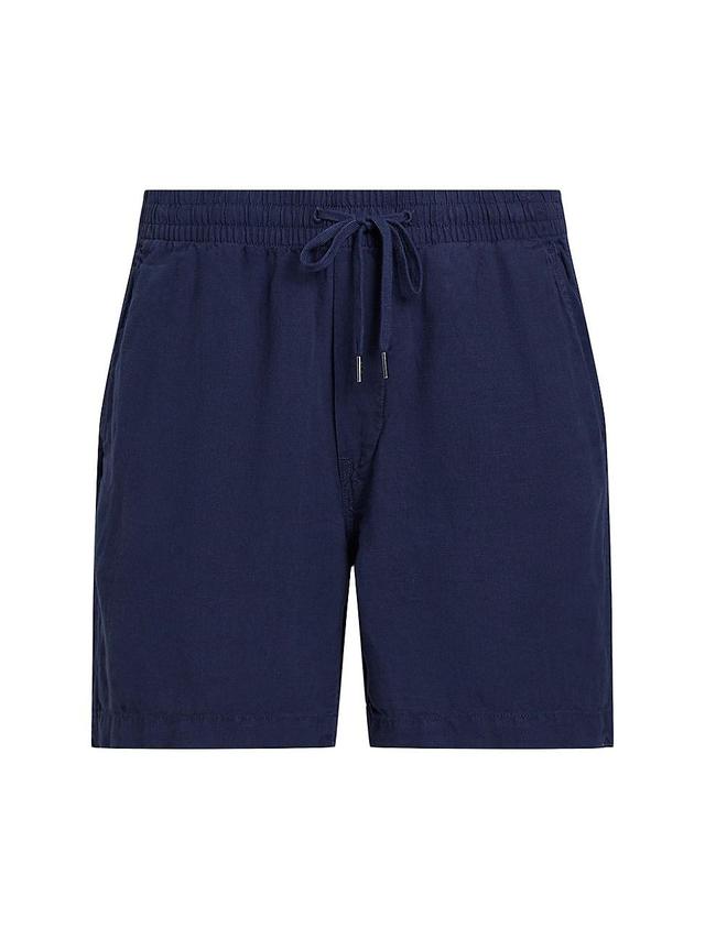 Mens Linen Six-Inch Inseam Shorts Product Image