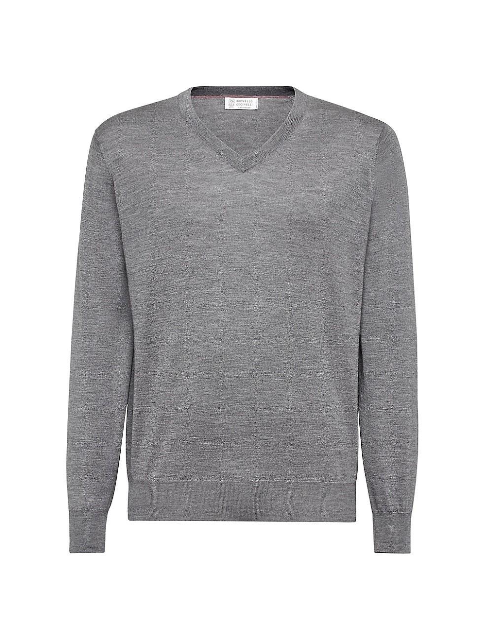 Mens Cashmere and Silk Lightweight Sweater Product Image