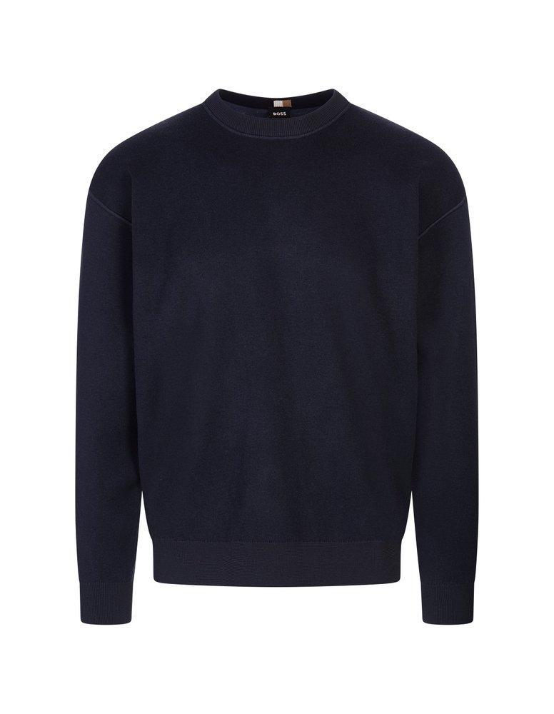 HUGO BOSS Navy Blue Regular Fit H-daero Sweater Product Image