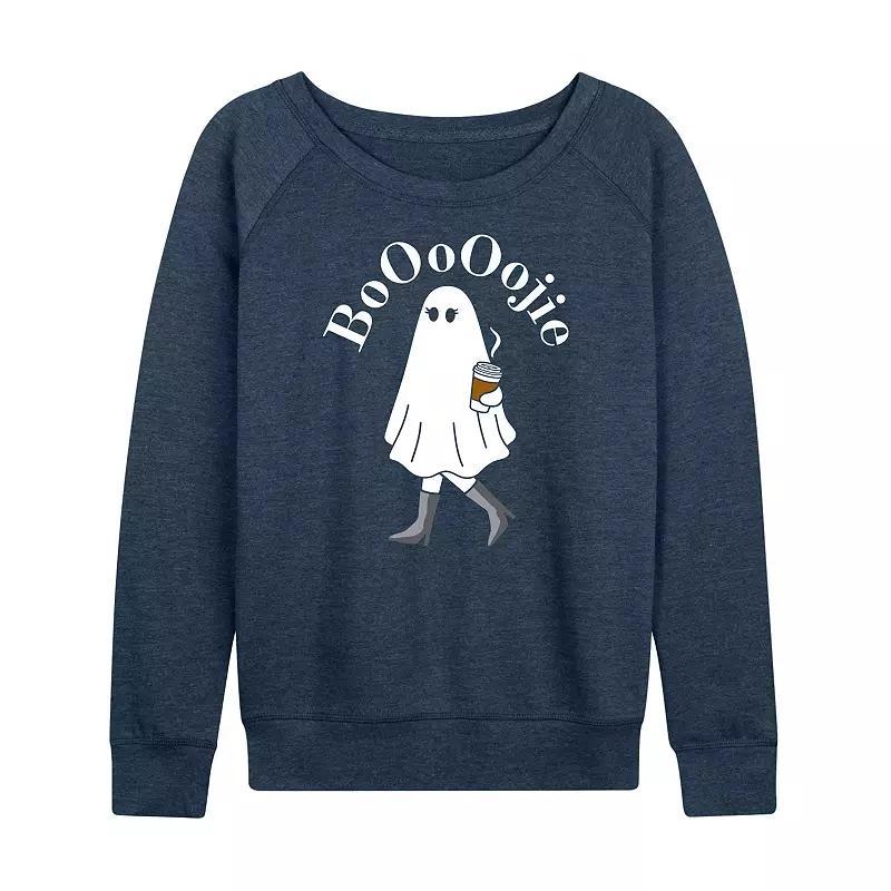 Womens Boojie Ghost Halloween Lightweight French Terry Sweatshirt Heather Grey Product Image