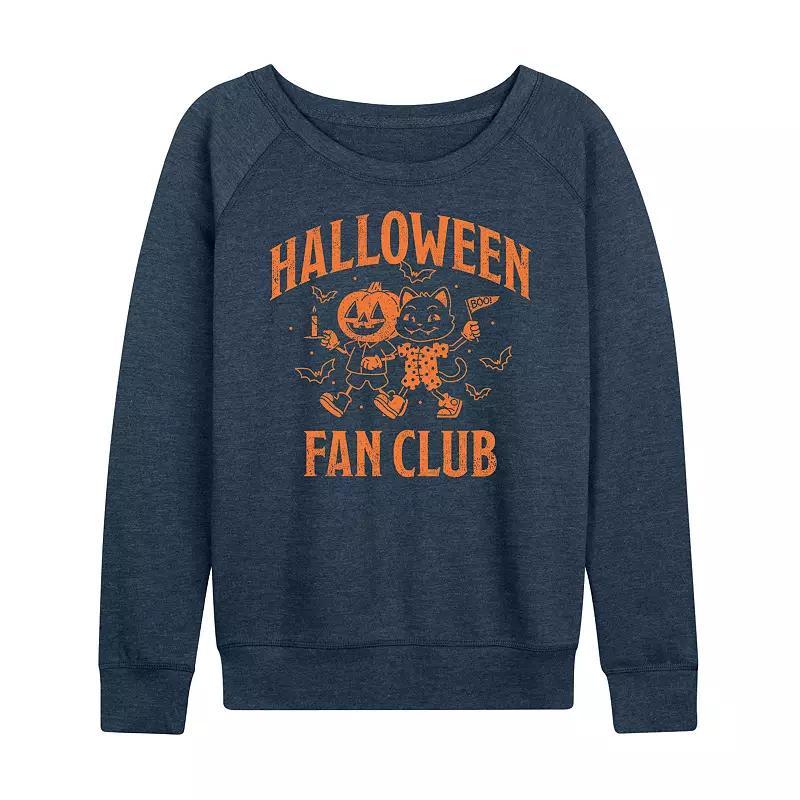 Womens Halloween Fan Club Lightweight French Terry Sweatshirt Grey Green Product Image