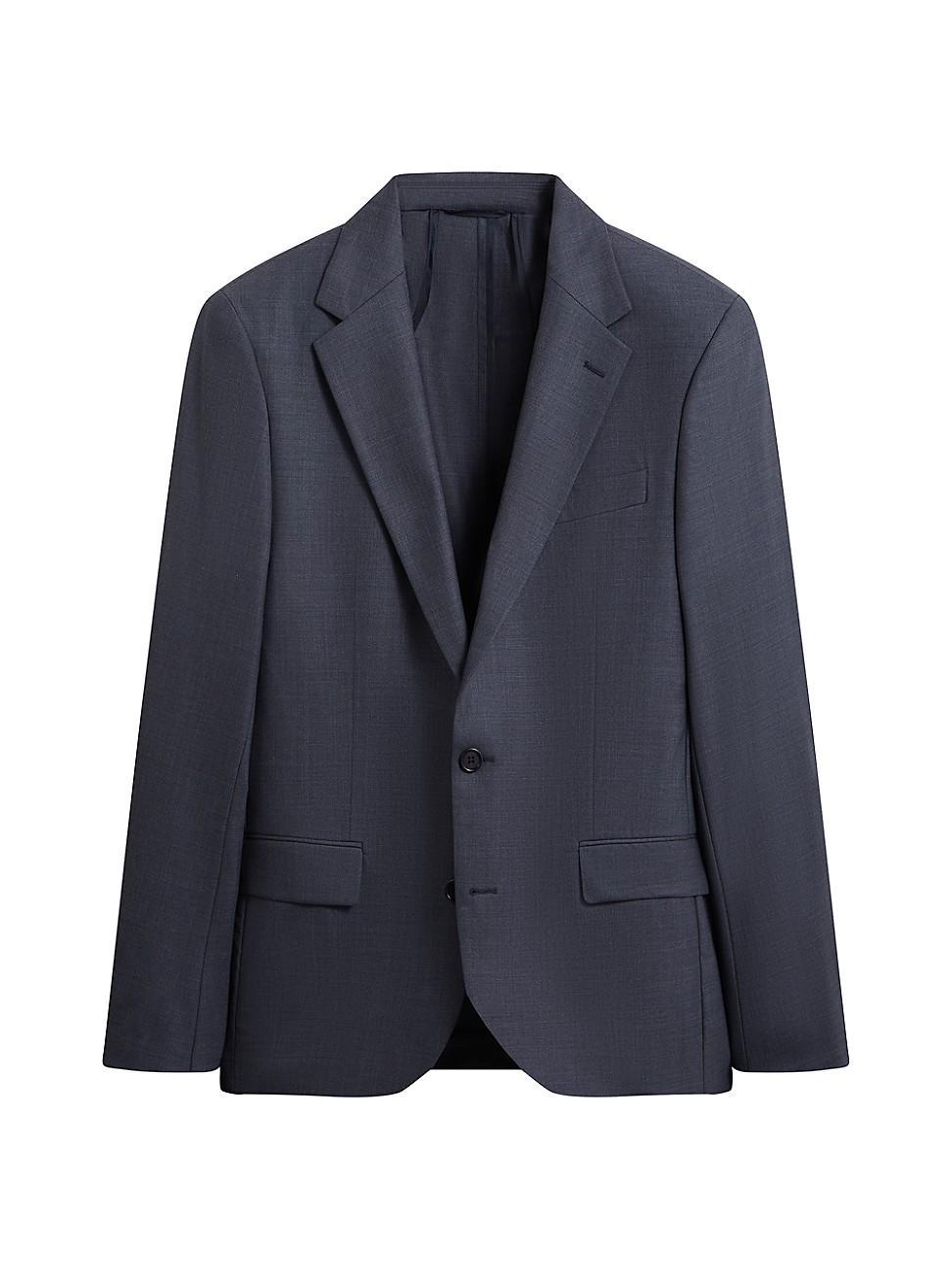 Mens Stretch-Wool Single-Breasted Blazer Product Image