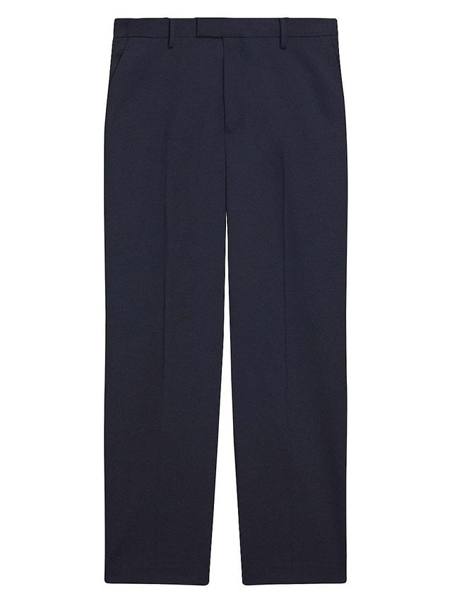 Mens Stretch-Wool Straight-Leg Suit Pants Product Image