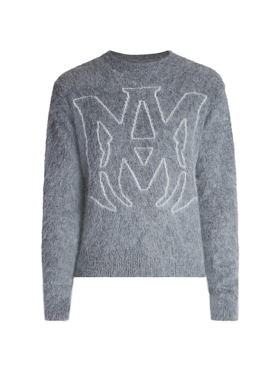 Mens Brushed Mohair MA Logo Crewneck Sweater Product Image