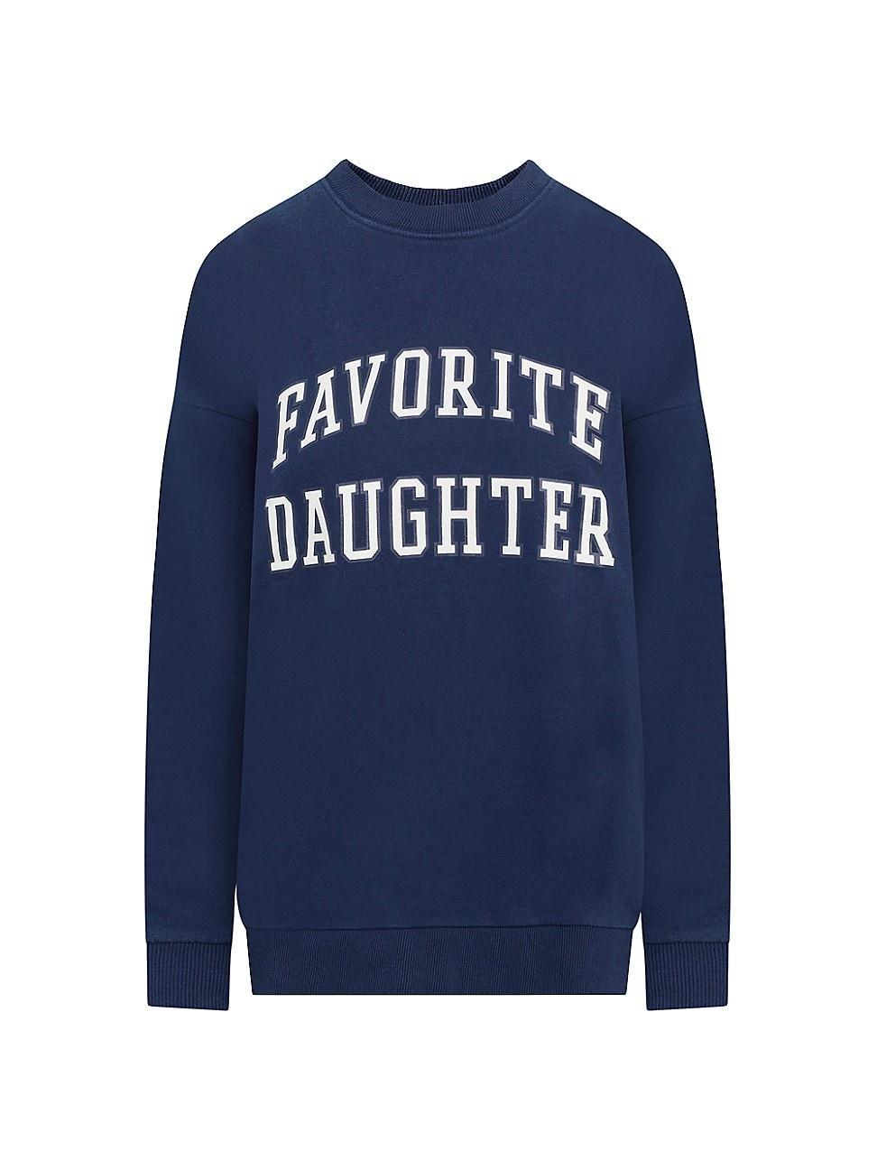 Womens Collegiate Oversized Logo Cotton-Blend Sweatshirt Product Image