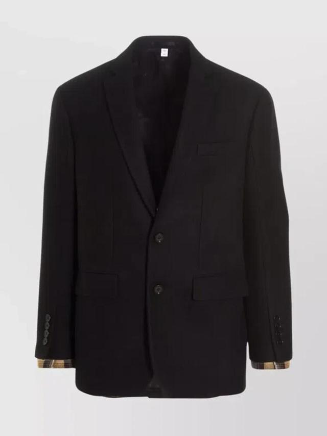 Tailored Wool Blazer Jacket In Black Product Image