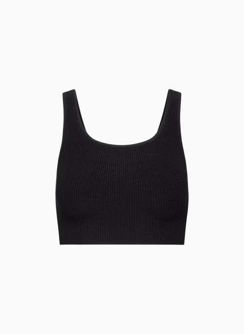 sculpt knit squareneck cropped tank Product Image