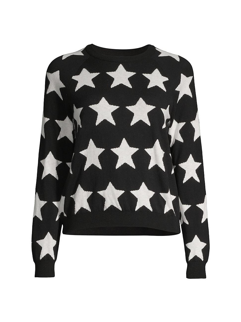 Womens Star Cotton-Cashmere Crewneck Sweater Product Image