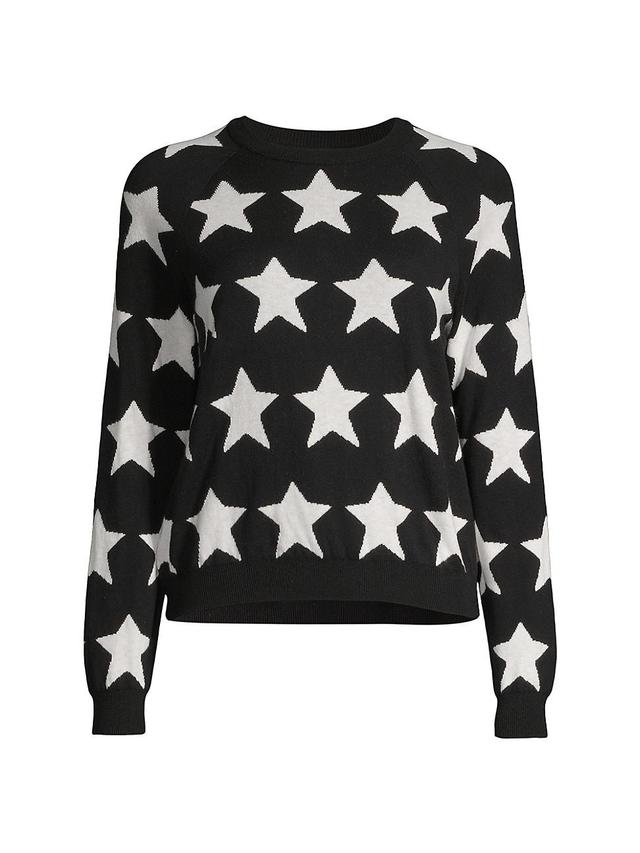 Womens Star Cotton-Cashmere Crewneck Sweater Product Image