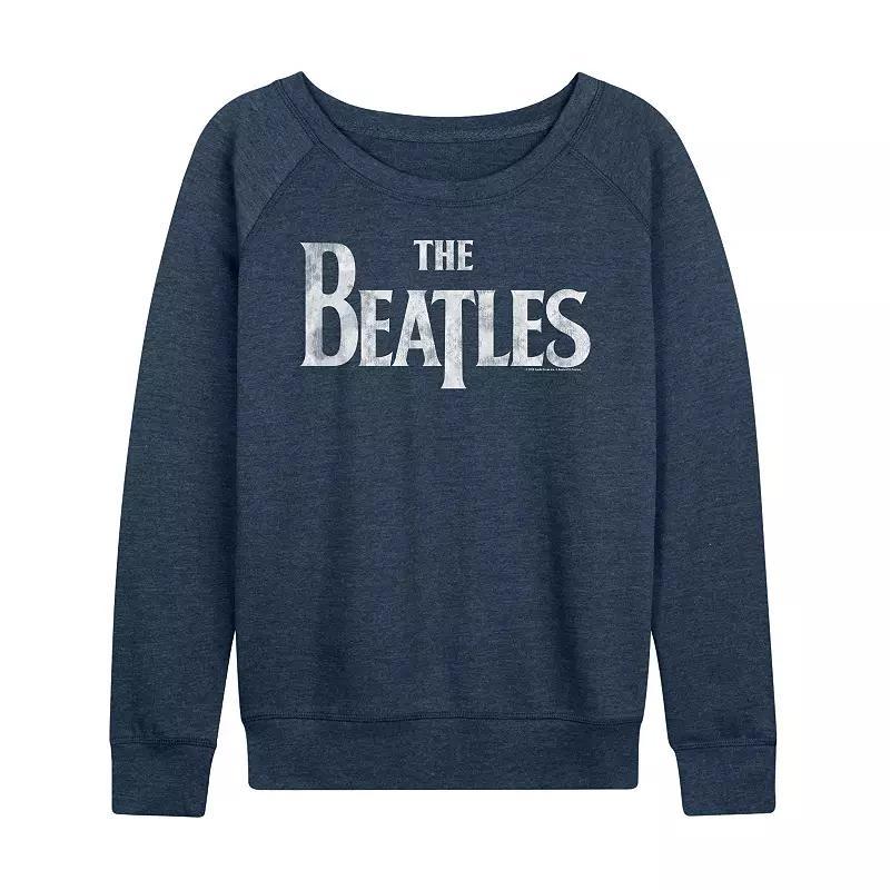 Womens The Beatles Logo Lightweight French Terry Sweatshirt Grey Indigo Product Image