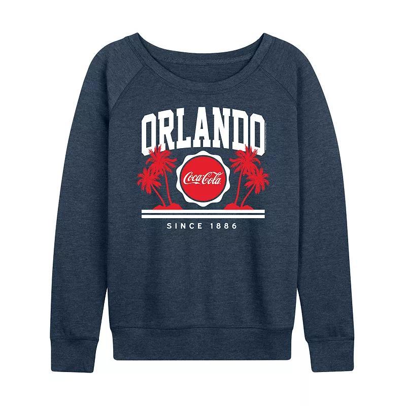 Womens Coca-Cola Orlando Lightweight French Terry Sweatshirt, Girls Heather Grey Product Image