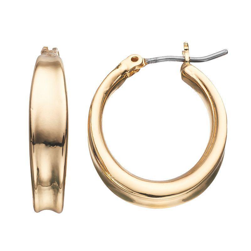 Napier Gold Tone Hoop Earrings, Womens, None Product Image