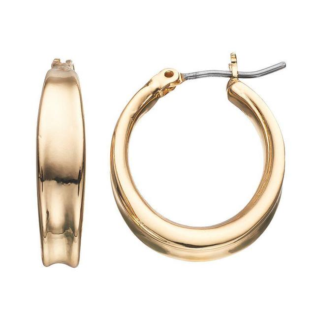 Napier Gold Tone Oscar Hoop Earrings Product Image