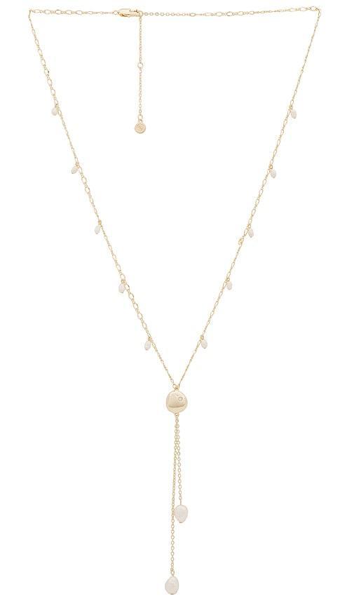 Polished Pebble Pearl & Crystal Lariat Product Image