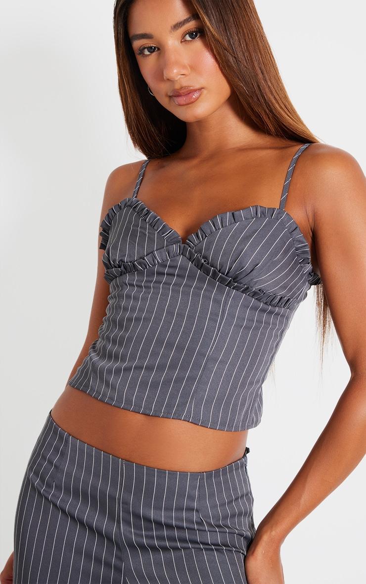 Charcoal Pinstripe Cami Top Product Image