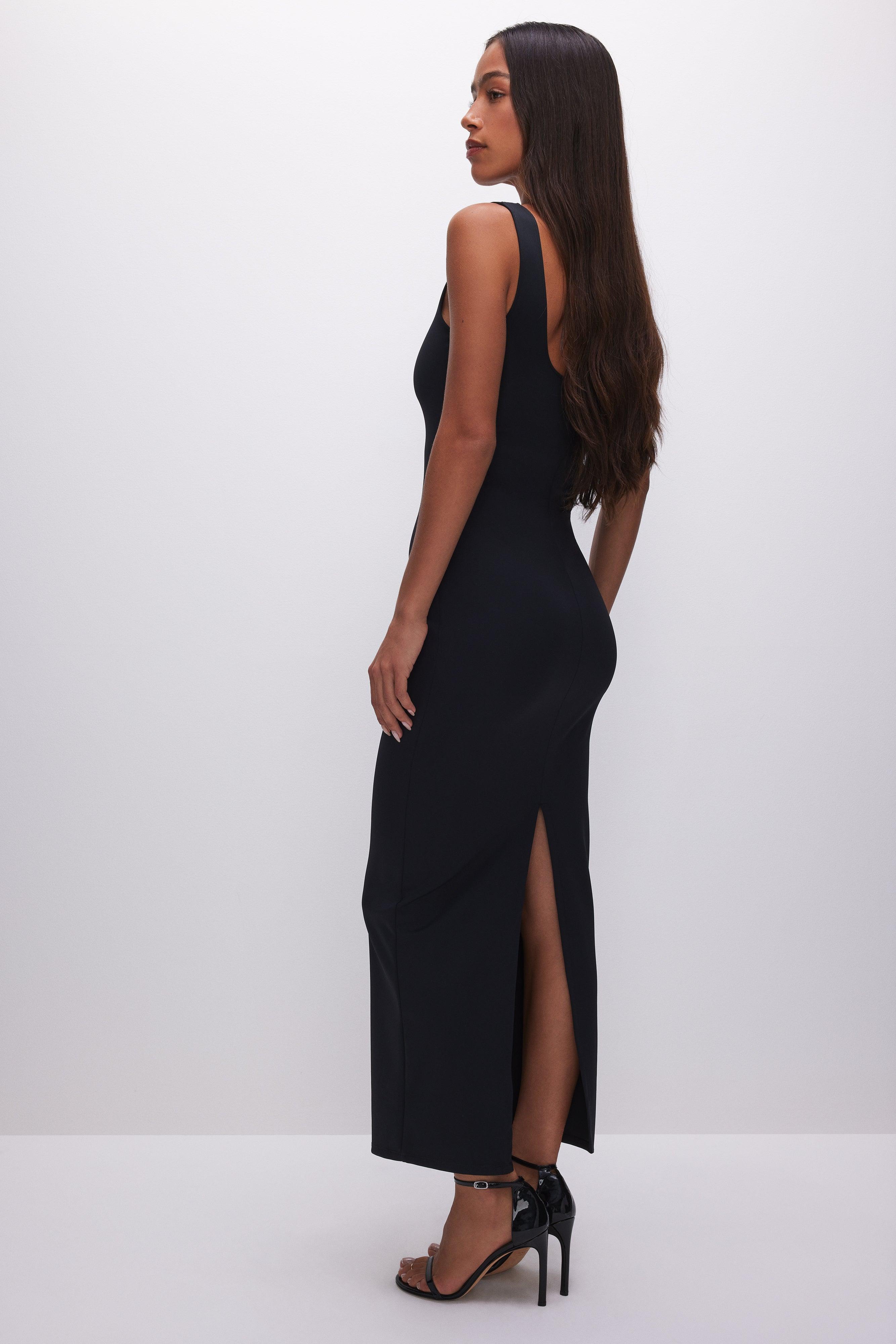 SCUBA MODERN TANK MAXI DRESS | BLACK001 Product Image