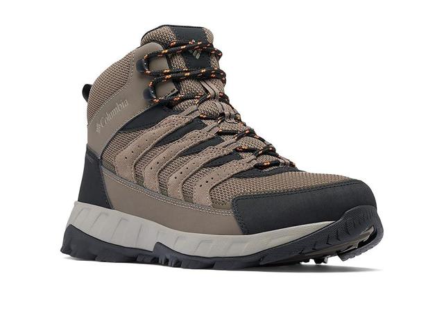 Columbia Strata Trail Mid Waterproof (Mud/Desert Sun) Men's Climbing Shoes Product Image