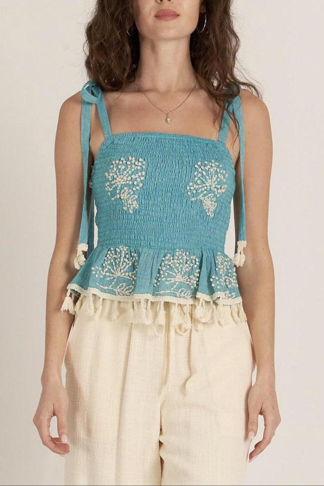 Embroidered Tassel Top Product Image