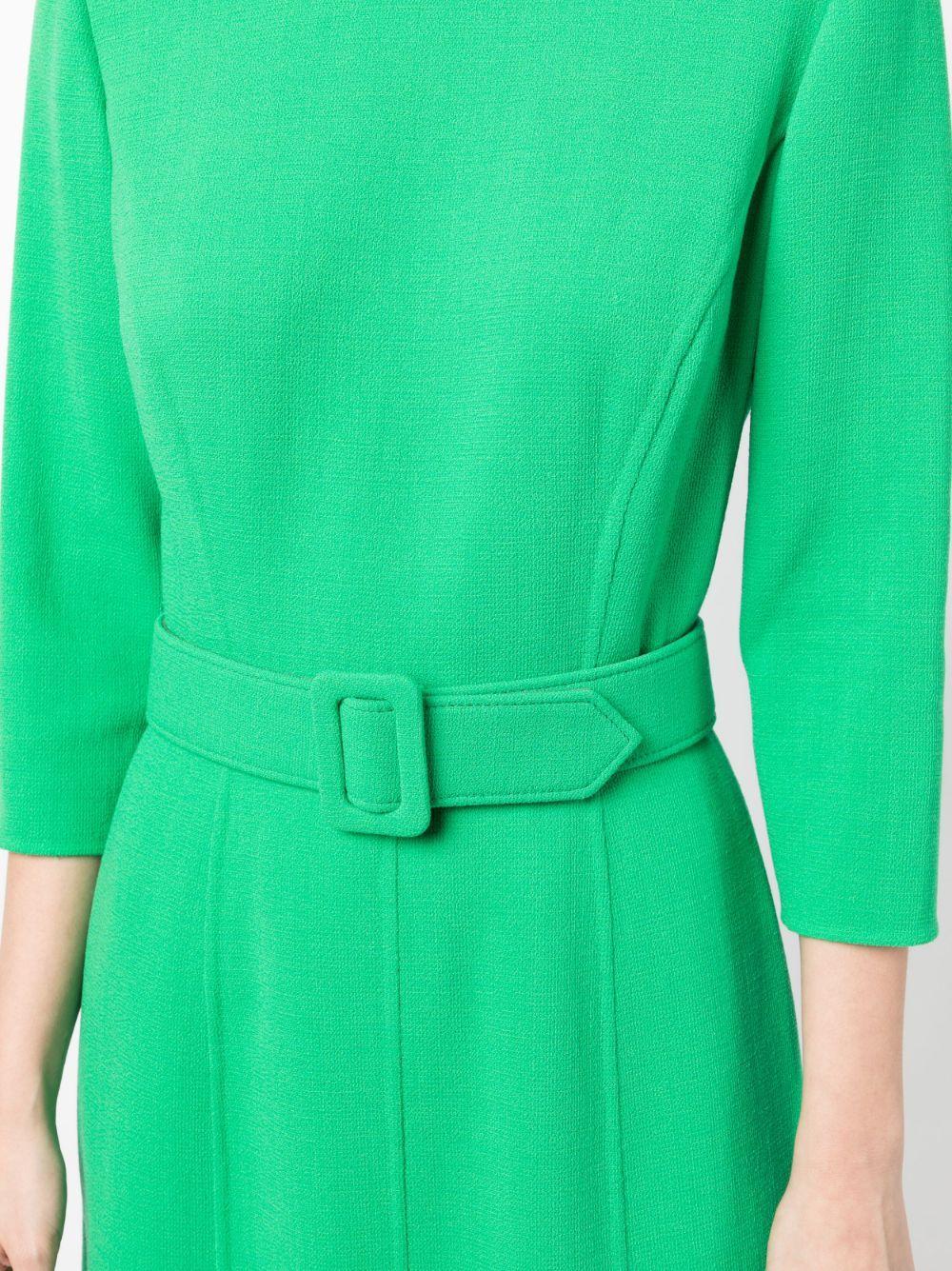 Belted Midi Dress In Green Product Image