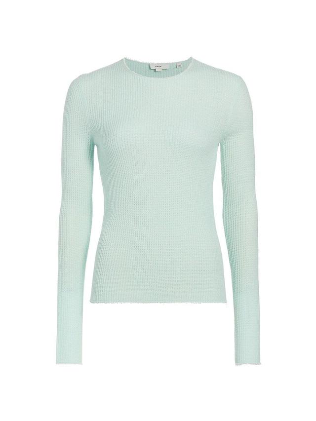 Womens Waffled Cashmere & Silk Sweater Product Image