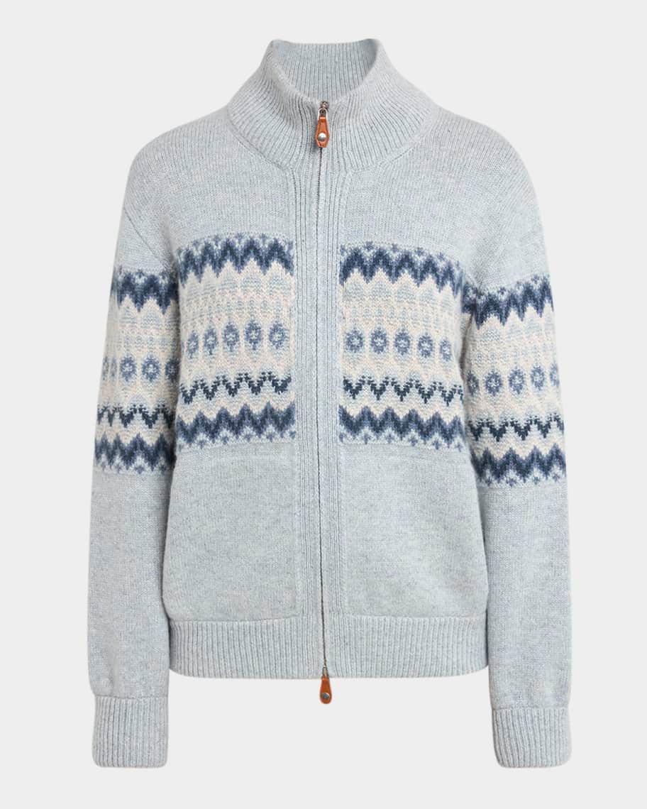 Alpe Pile Cashmere GG 5 Bomber Sweater Product Image