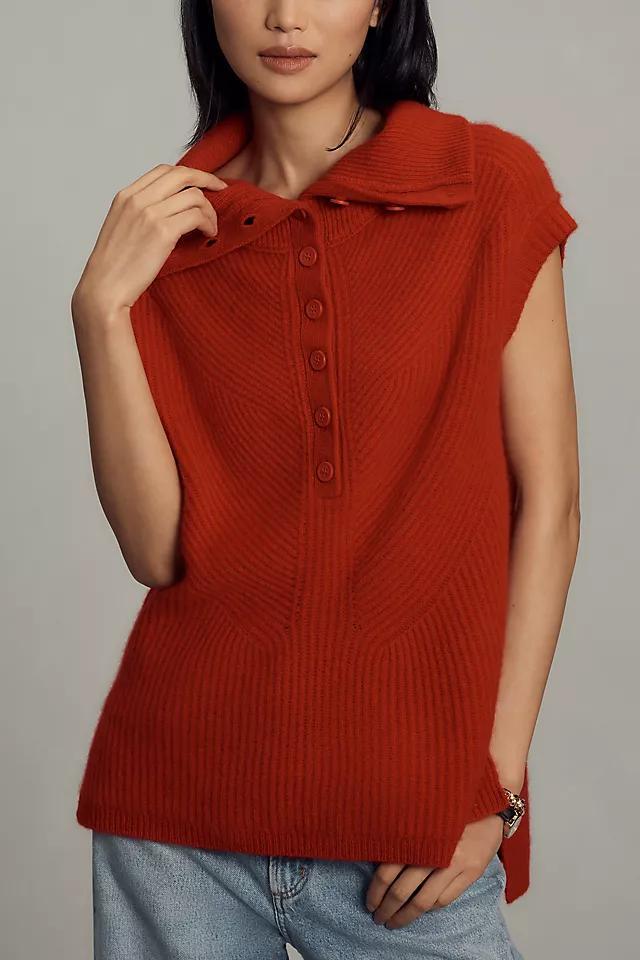 Maeve Short-Sleeve Chunky Cashmere Sweater Product Image