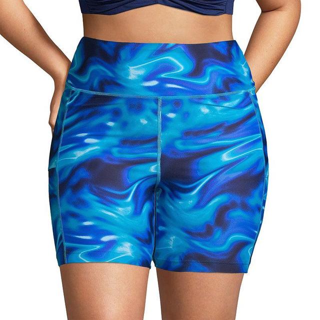 Plus Size Lands End 6 Thigh-Minimizer Swim Shorts, Womens Product Image