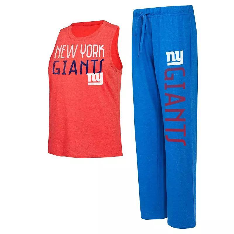 Womens Concepts Sport Royal/Red New York Giants Muscle Tank Top & Pants Lounge Set Product Image