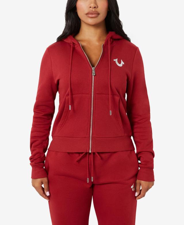 True Religion Womens Foil Classic Zip Hoodie Product Image