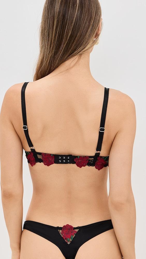 Fleur du Mal Bleeding Rose Embroidery Thong | Shopbop Product Image