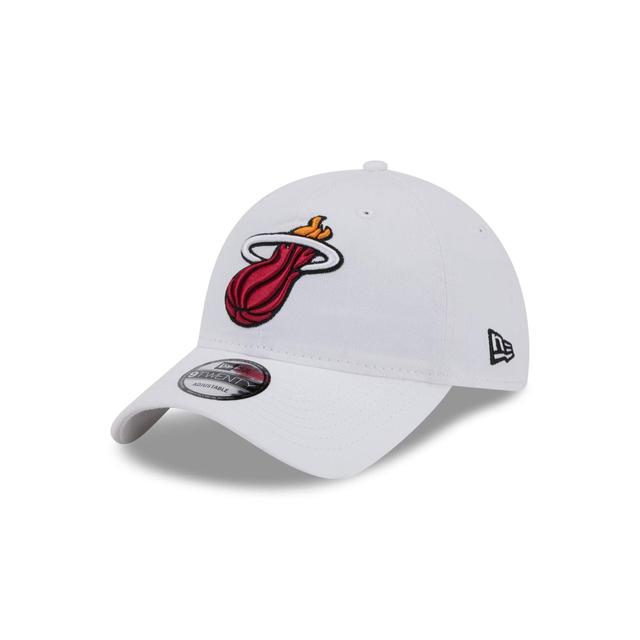 Miami Heat White 9TWENTY Adjustable Hat Male Product Image