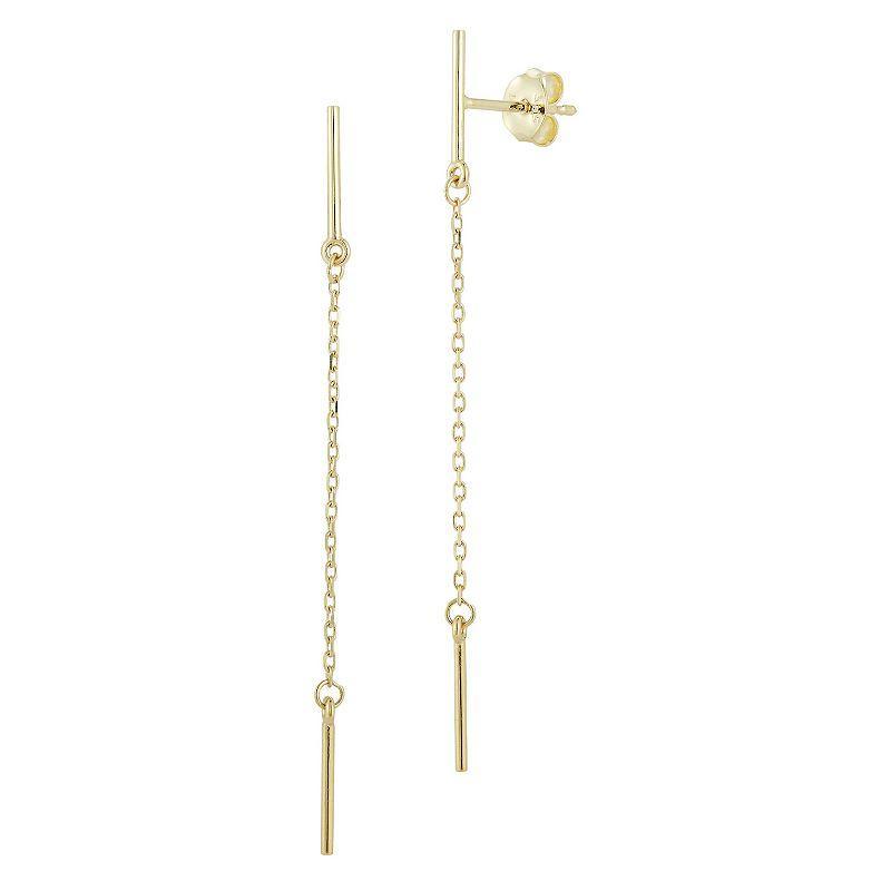 LUMINOR GOLD 14k Gold Chain Drop Earrings, Womens Product Image